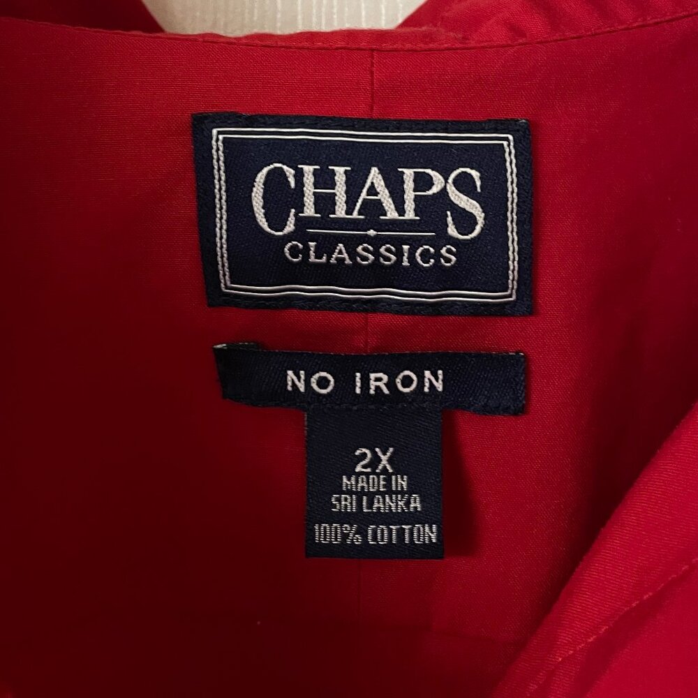 Chaps Women's 2x Button Down Collared Wrinkle Res… - image 2